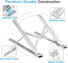Load image into Gallery viewer, Ergonomic Laptop Stand - Adjustable Foldable Premium Aluminium Stand for upto 17 Inch Laptop